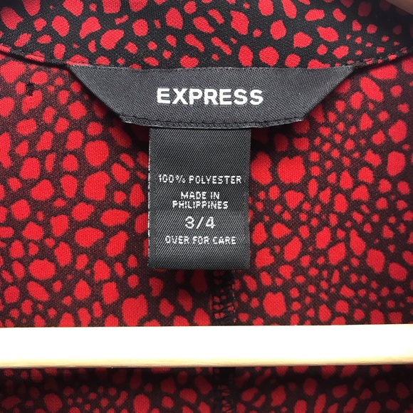 Express Print Faux Wrap Dress - Picture 2 of 4